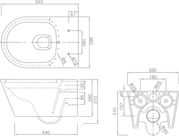 Подвесной унитаз SSWW CT2040V