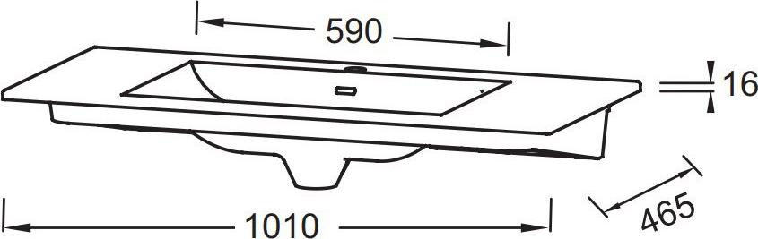 Мебельная раковина Jacob Delafon Sherwood EXBR112-00 100 см