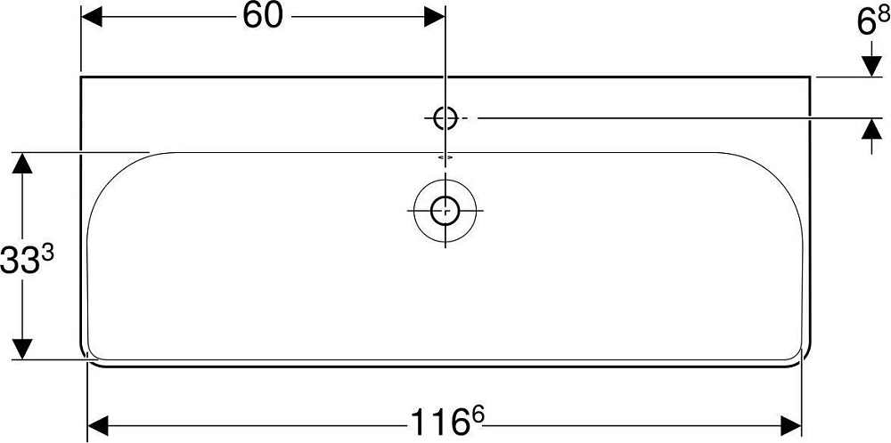 Раковина подвесная GEBERIT Smyle Square 500.226.01.1, белый