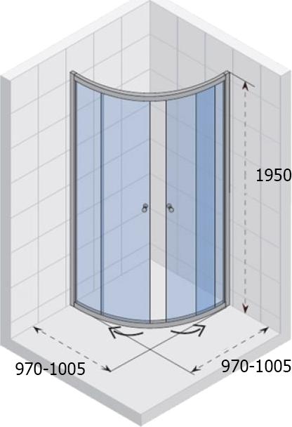 Душевой уголок Riho Hamar GR35200 100x100 см