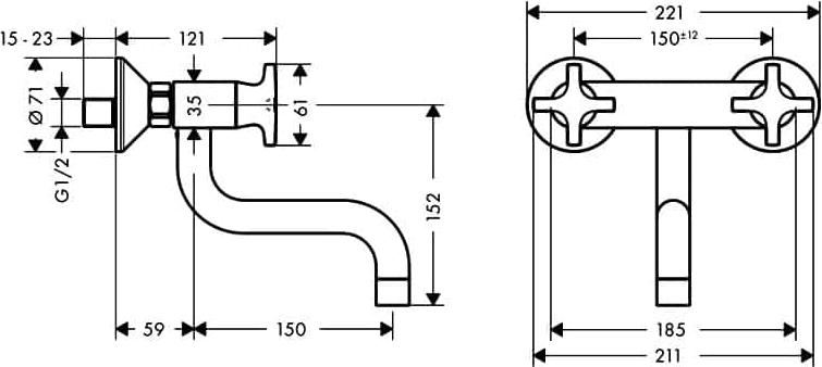 Смеситель для кухни Hansgrohe Logis Classic 71287000, хром