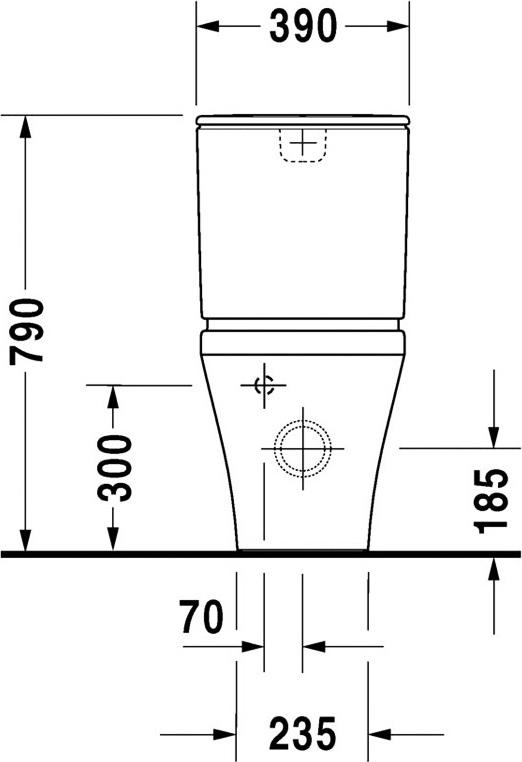 Чаша для унитаза-компакта Duravit DuraStyle 2155090000