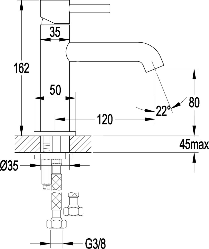 Смеситель для раковины Omnires Y Y1210NCR, хром