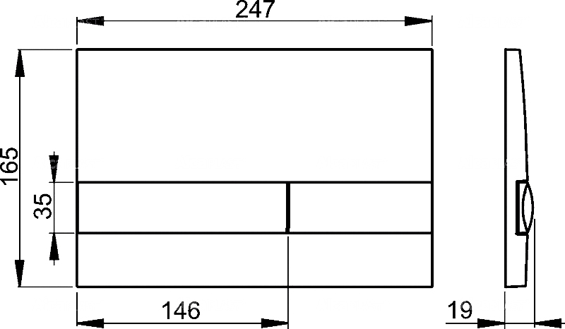 Система инсталляции для унитазов AlcaPlast Sadromodul AM101/1120 4 в 1 кнопка смыва хром/белая