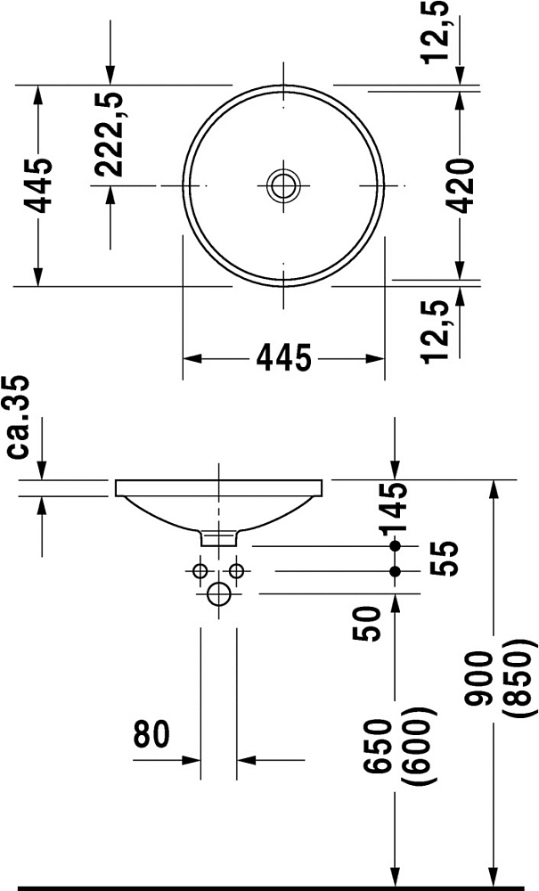 Рукомойник Duravit Architec 0319420000