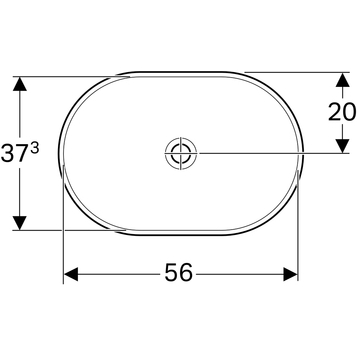 Раковина 60 см Geberit VariForm 500.730.01.2, белый