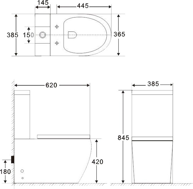 Чаша напольного унитаза BelBagno Amanda BB051CPR