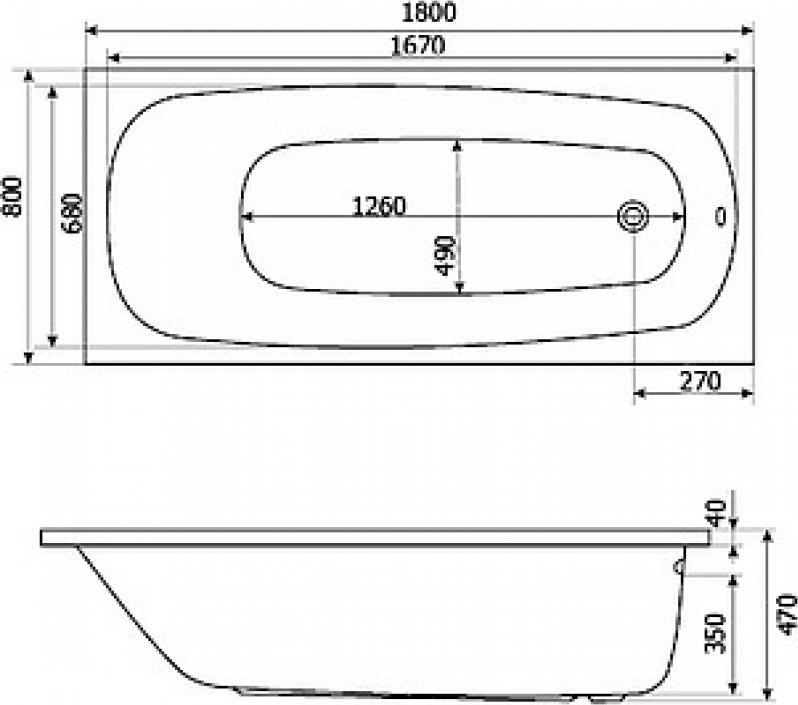 Акриловая ванна Excellent Layla 180х80 WAEX.LAY18WH