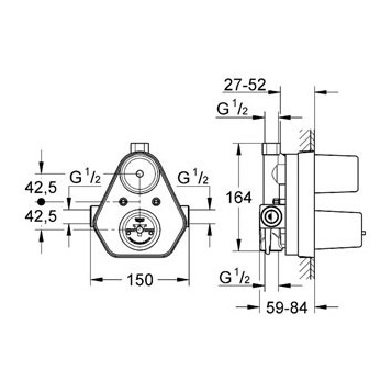 Скрытая монтажная часть Grohe 34211000