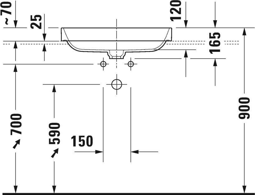 Раковина Duravit Happy D.2 Plus 60 2359600000, белый