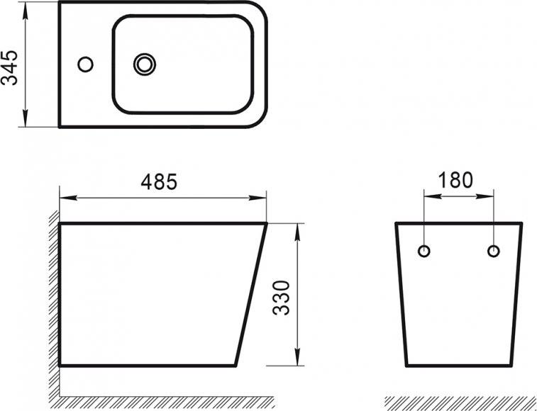 Подвесное биде BelBagno Ardente-R BB0520BH