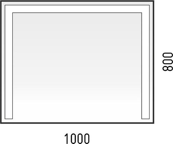 Зеркало Corozo Алано 100 SD-00001023 с подсветкой с сенсорным выключателем