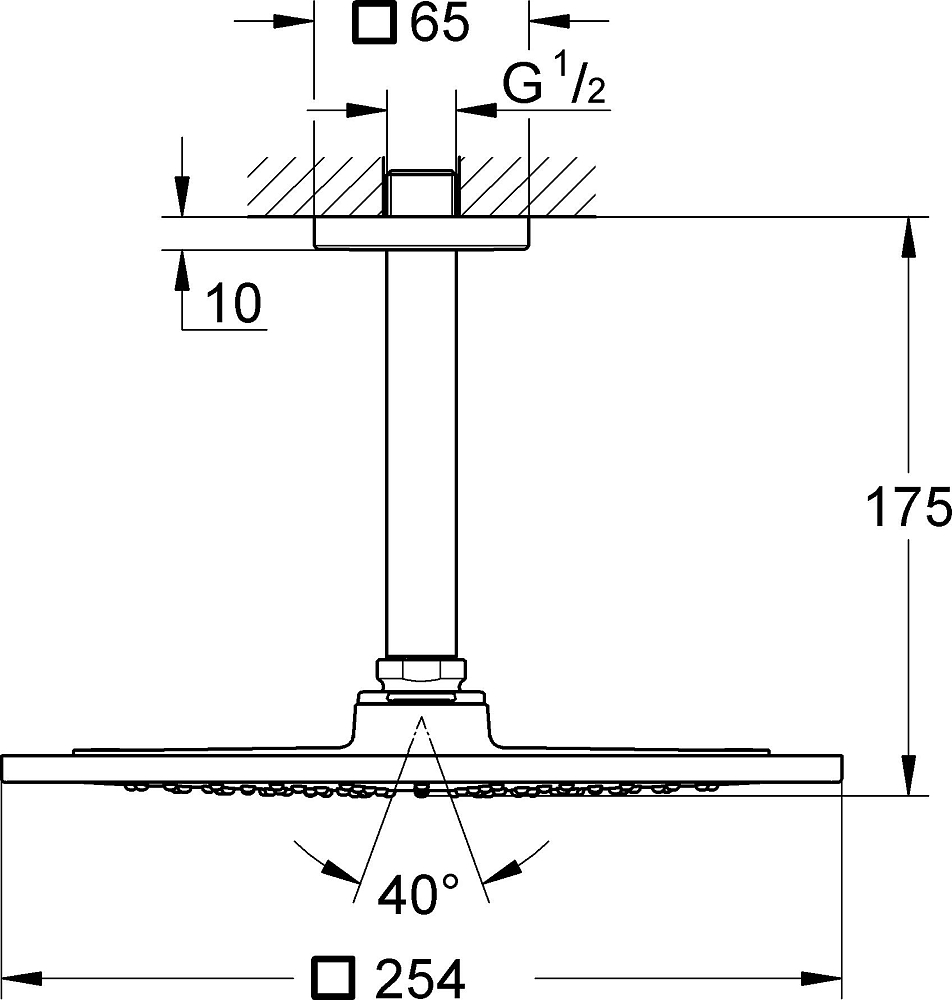 Верхний душ Grohe Rainshower F-Series 26061000