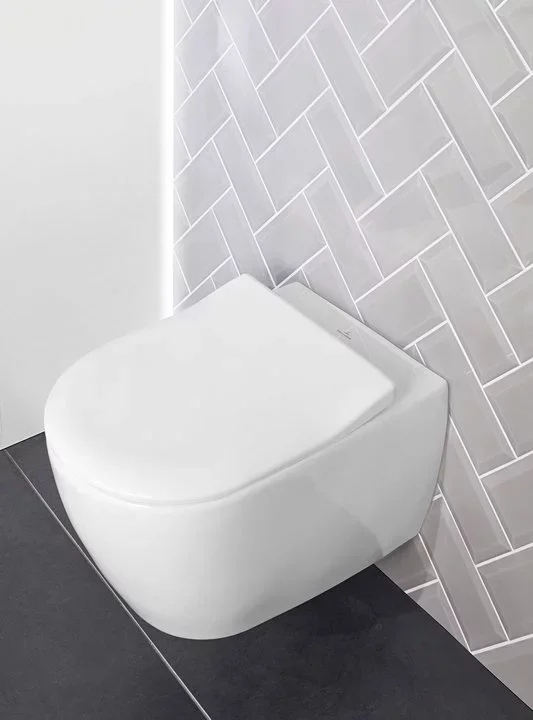 Подвесной безободковый унитаз Villeroy & Boch Subway 2.0 с покрытием AntiBac и CeramicPlus, альпийский белый, 5614R0T2