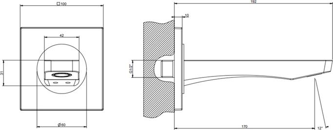 Излив для ванны Gessi Rilievo 59103#031, хром