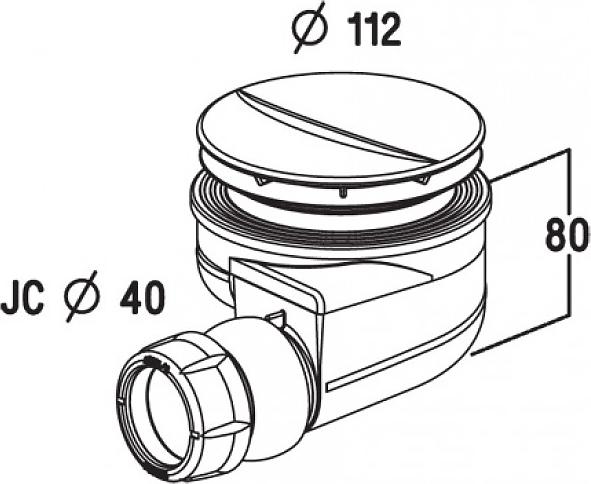 Сифон для поддона Jacob Delafon d 90 мм E78161-CP