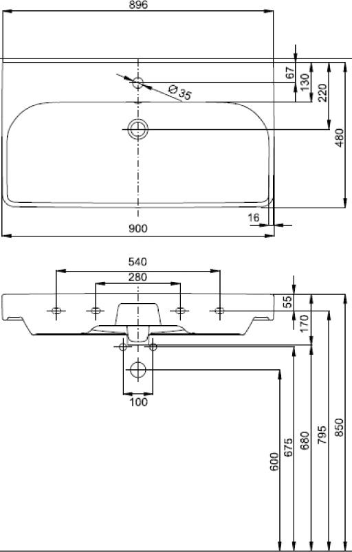 Раковина IFO Grandy RP211900100