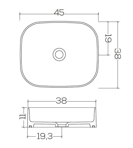 Раковина накладная Galassia SmartB SmartB 7406 белый