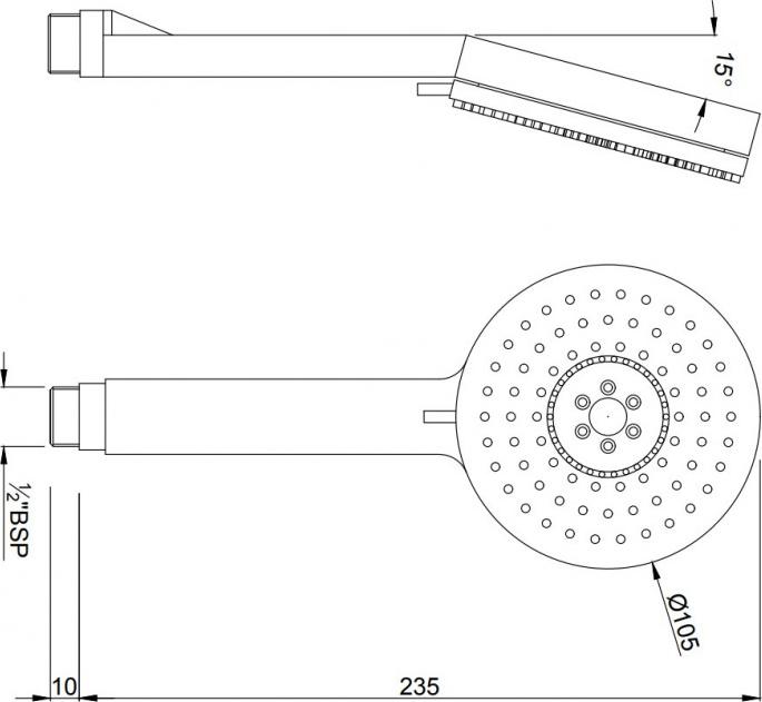 Душевая лейка Jaquar HSH-CHR-1721