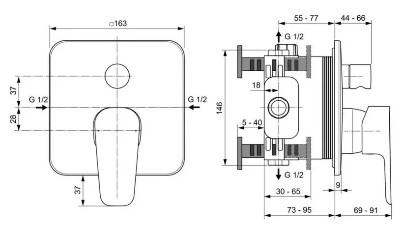 Смеситель для душа Ideal Standard Cerafine A7348AA хром