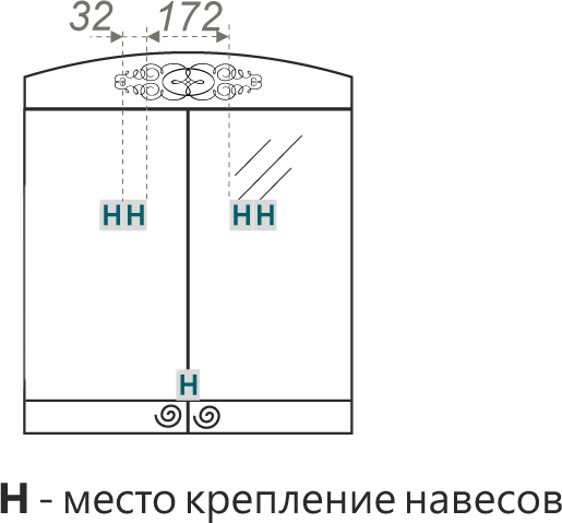 Зеркало-шкаф Ingenium Aveline 60