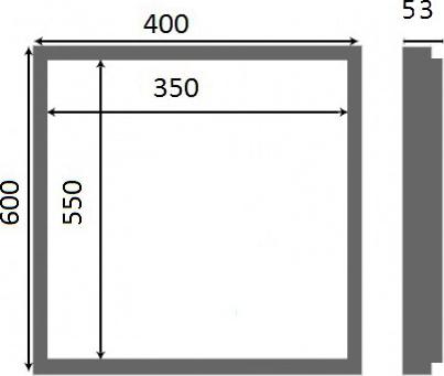 Настенный люк Люкер AL-KR 60х40