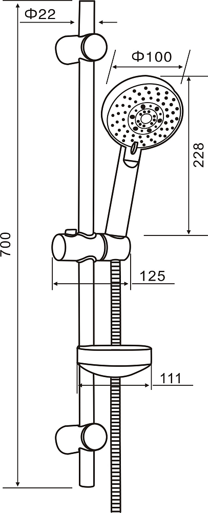 Душевой гарнитур Agger Splash A022