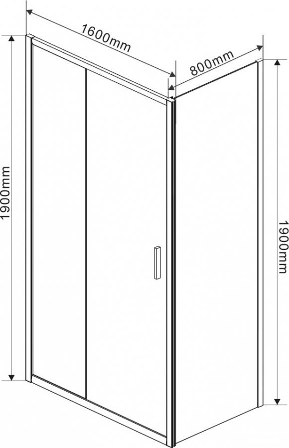 Душевой уголок Vincea Garda VSR-1G8016CL, стекло прозрачное, хром