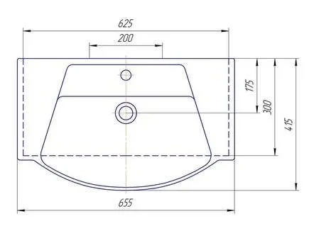 Раковина накладная Оскольская керамика kirovit_monro65 белый