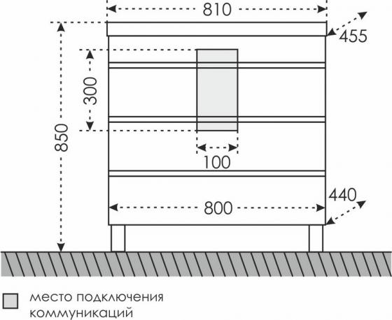 Тумба под раковину СанТа Марс 700185 80 см белый