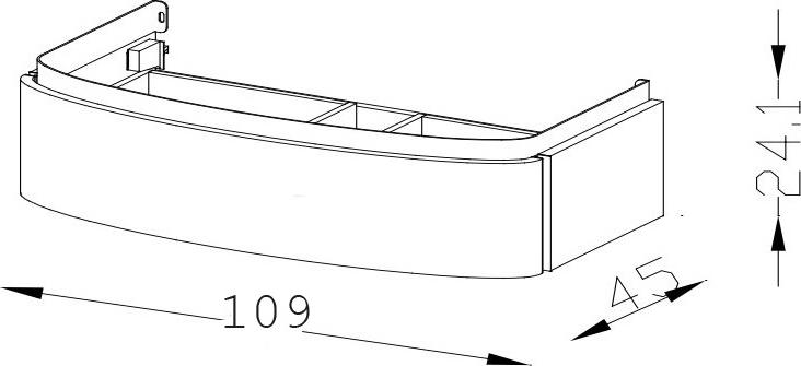 Тумба под раковину 110 см Jacob Delafon Presquile EB1101-G1C белый