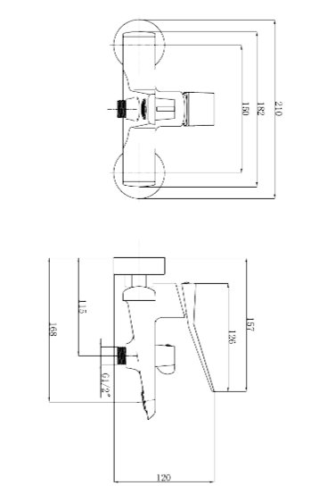 Смеситель для ванны beWash Ripple BVMM0BT135 хром