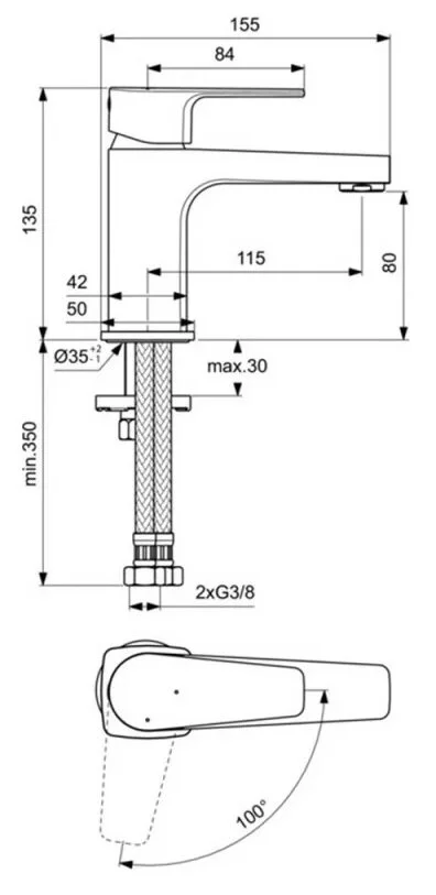 Смеситель для раковины Ideal Standard Cerafine BC683AA хром