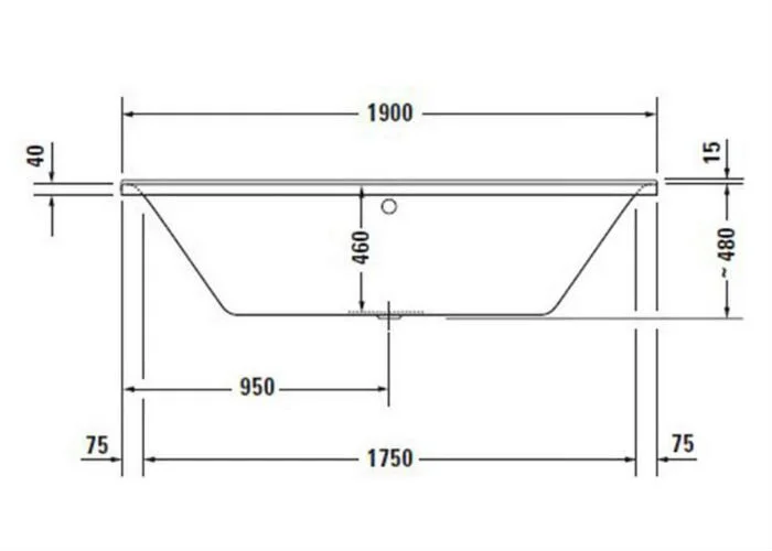 Акриловая ванна Duravit P3 Comforts 190х90 7003780000000000 белый