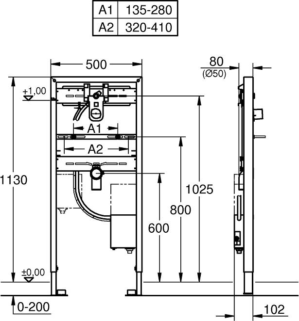 Инсталляция для раковины Grohe Rapid SL 38748002