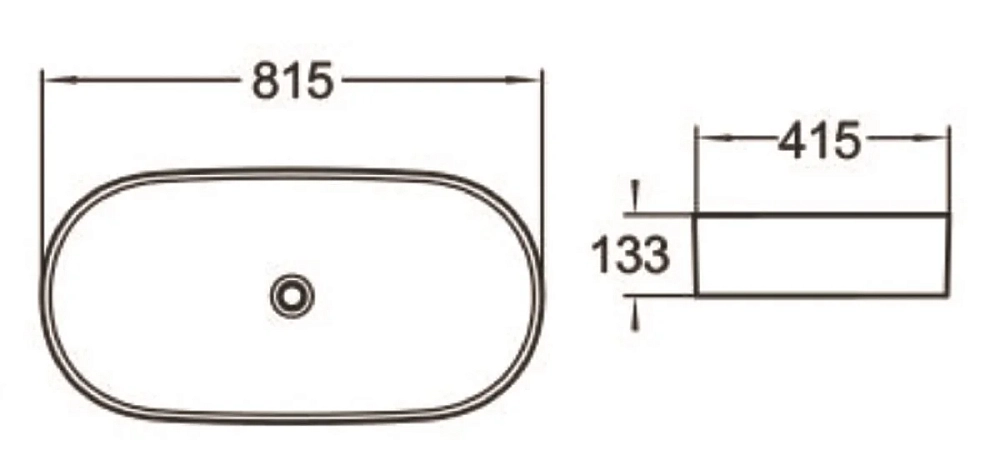 Раковина накладная SantiLine SL-1079 белый