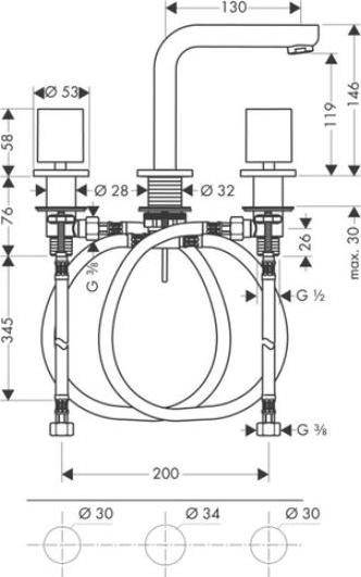 Смеситель для раковины Hansgrohe Metropol S 14063000