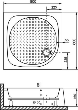 Поддон для душа RGW Lux TN-Z 80x80x16