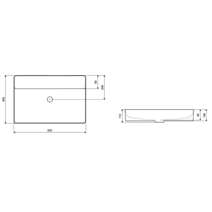 Раковина накладная Excellent Rima CEEX.4902.600.WH белый