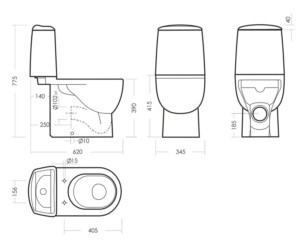 Напольный унитаз Sanita Luxe Best Color Motion WC.CC/Best/2-DM/TUR.G/S1 Sea, крышка микролифт