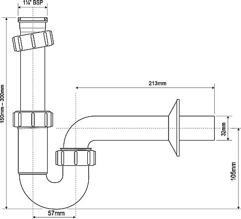 Сифон McAlpine MRW8