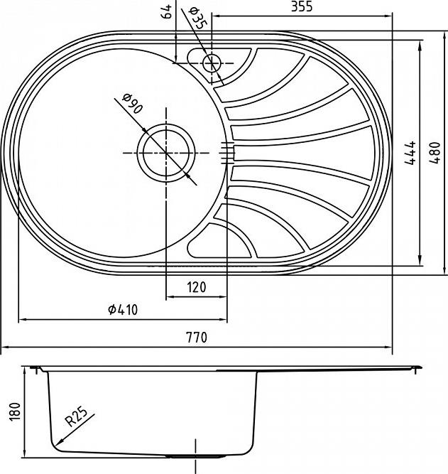 Комплект кухонная мойка Iddis Suno SUN77SLi77 хром + смеситель Iddis Sicily CD56101C