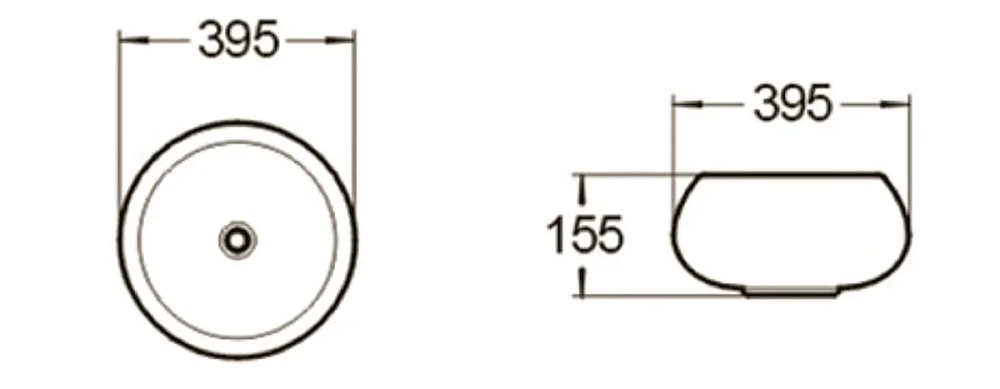 Раковина накладная SantiLine SL-1063 белый