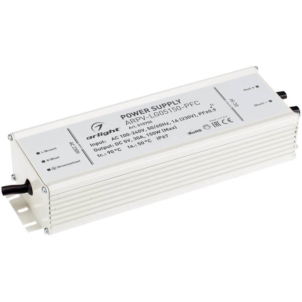 Блок питания Arlight ARPV-LG05150-PFC 5V 150W IP67 30A 015755