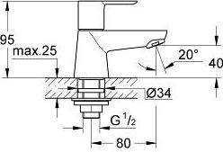 Кран Grohe BauEdge 20421000