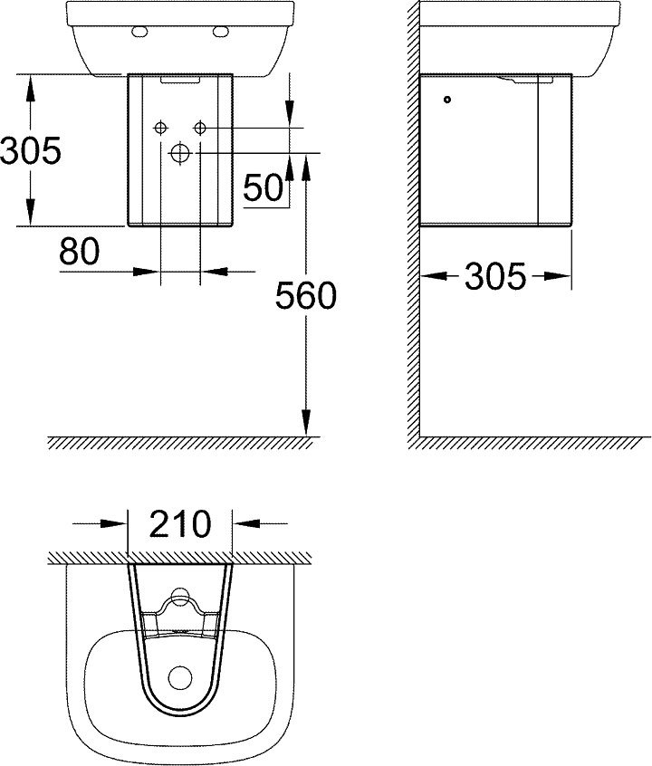 Полупьедестал Grohe Euro Ceramic 39325000