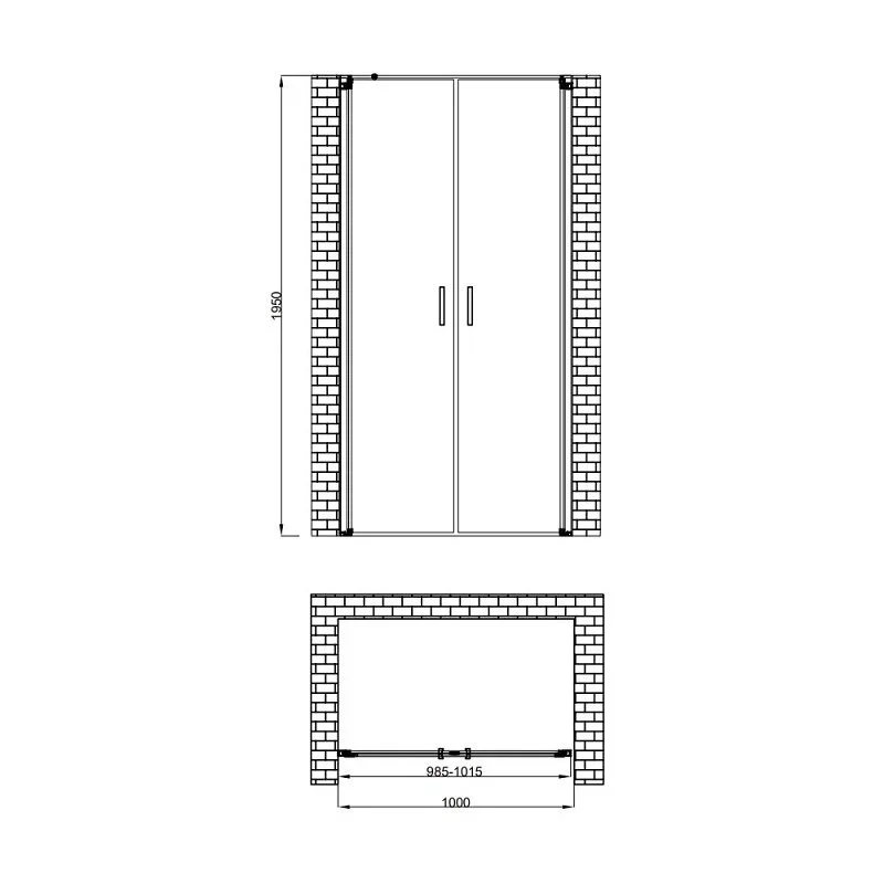 Душевая дверь Berges Legos LS-3 1200 062027, 120 см, распашная, стекло прозрачное, профиль хром