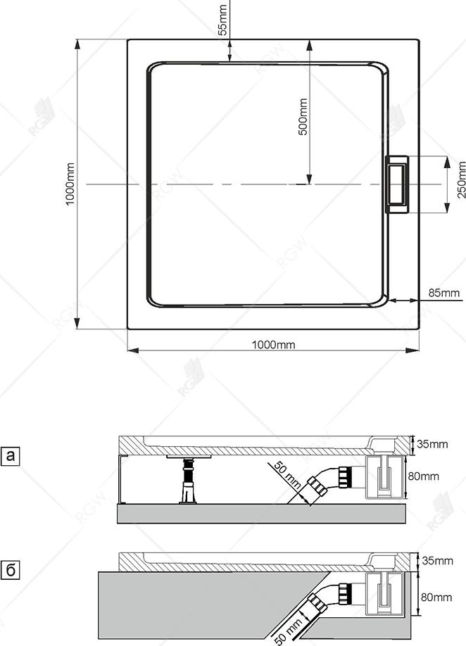 Сифон для поддона RGW S-01 (AWS) 03241100-10, хром