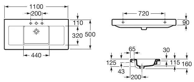 Раковина Roca Stratum 7.3276.3.100.0 белый