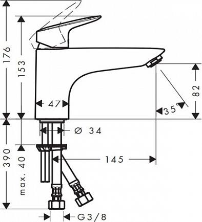 Смеситель для ванны Hansgrohe Logis 71311000